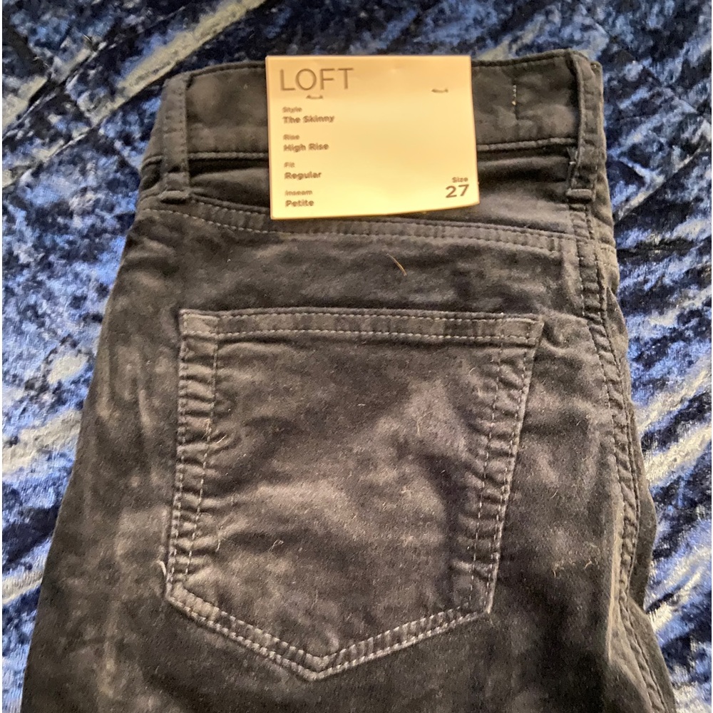 LOFT. Velvet Blue Pants. Size 27 Petite. Never worn.
